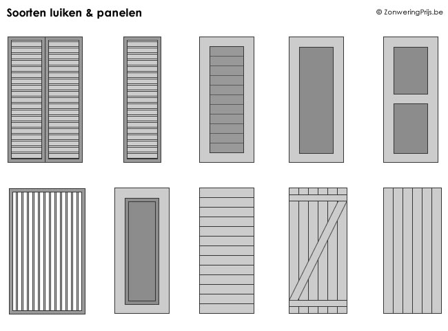 Soorten buitenluiken